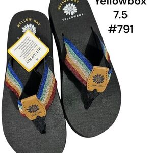 New Yellowbox Rainbow Flip Flops Size 7.5
